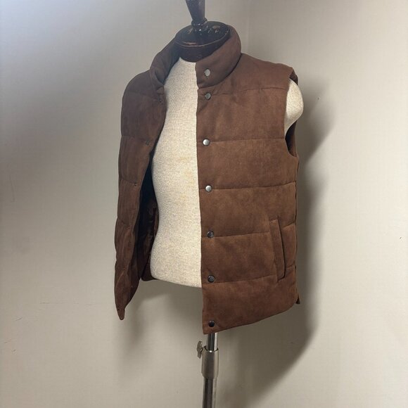 Current NET K128 Quilted Padded Brown Vest Puffer Men's M 4-6690 NWOT - Picture 8 of 11